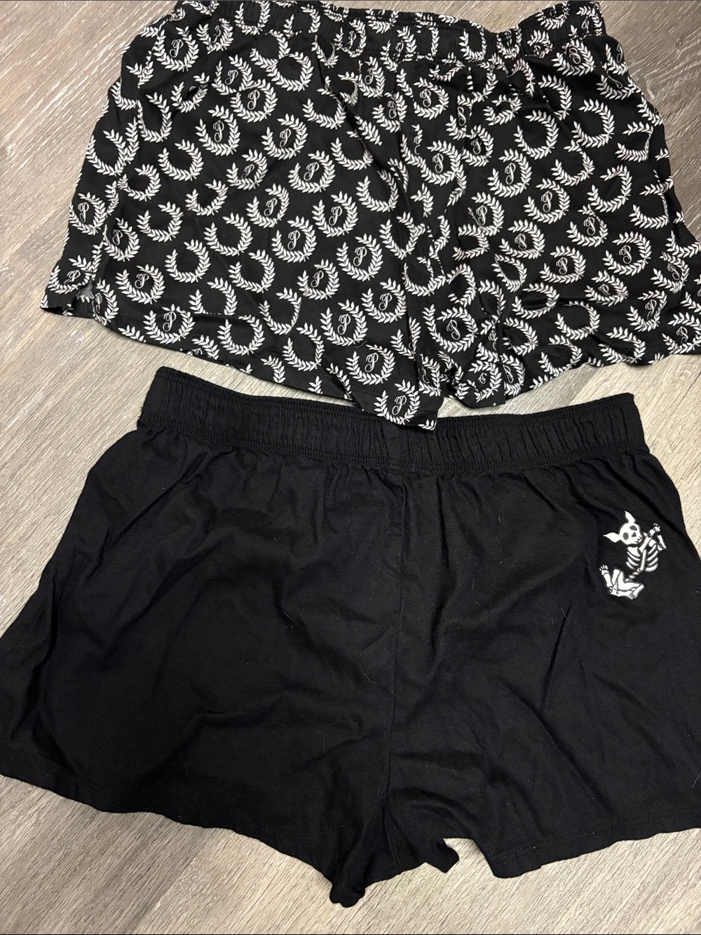 Black Halloween and  black and white Women's Boxie Shorts - Pack of 2